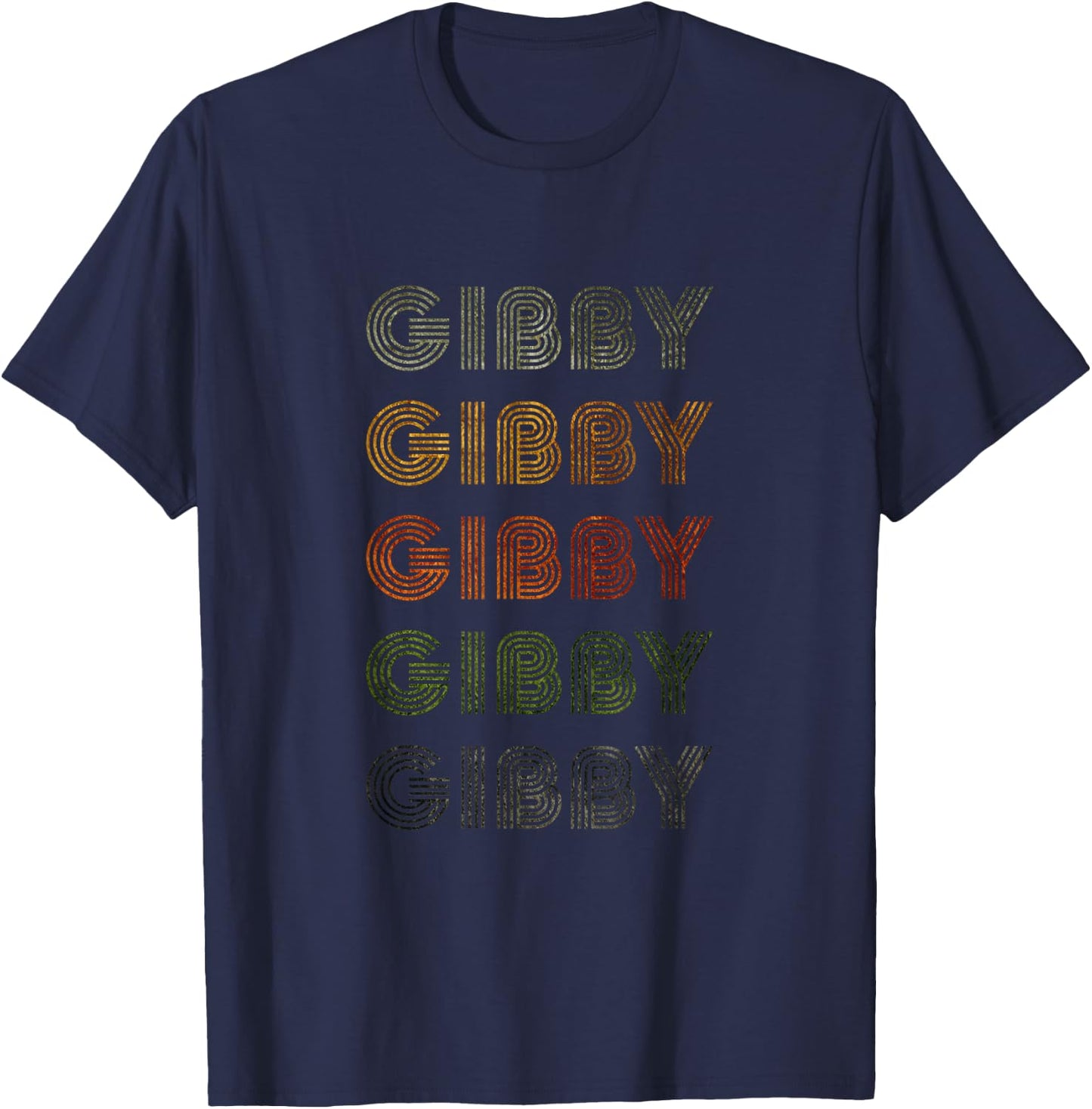 Love Heart Gibby Grunge Vintage Style Black Gibby T-Shirt - T-Shirt | Navy