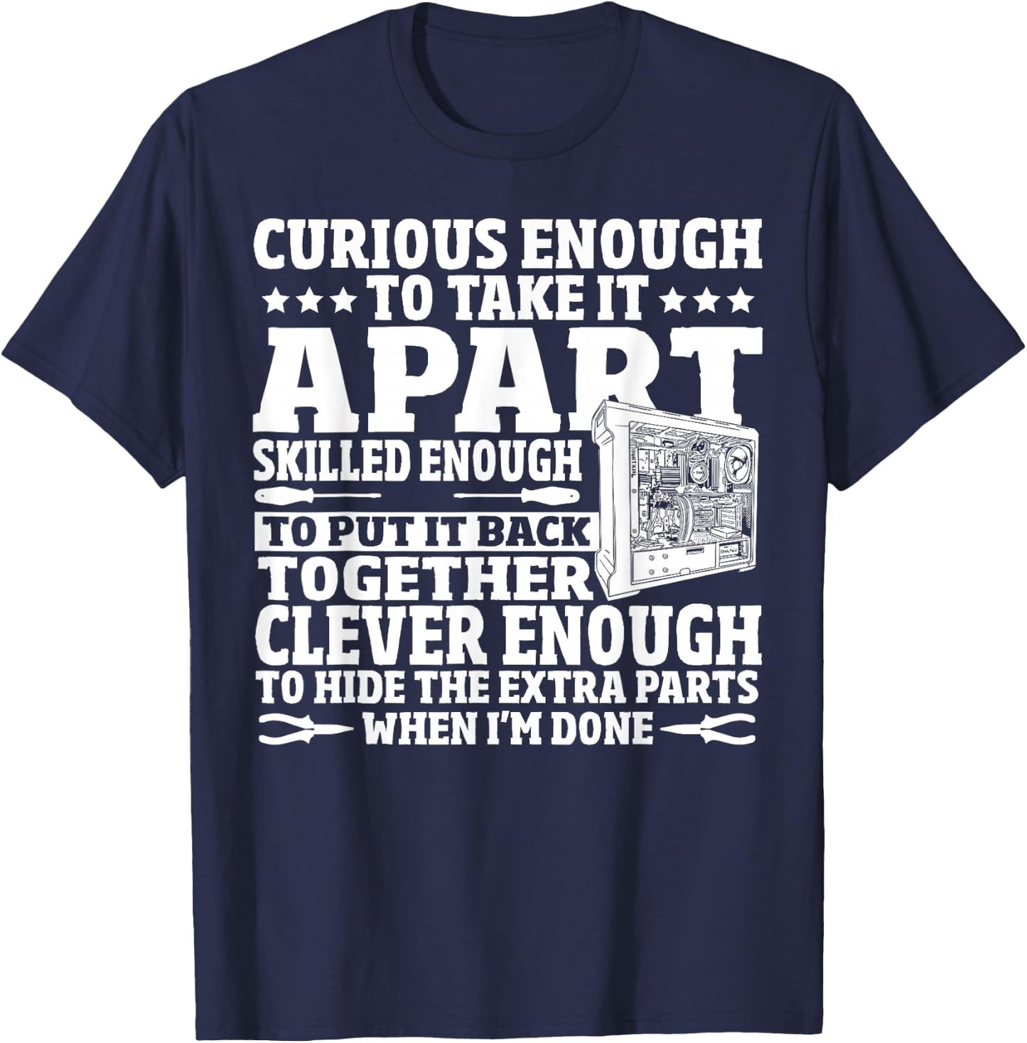 Computer Fixing Information Technology - Computer Repair T-Shirt - T-Shirt | Navy