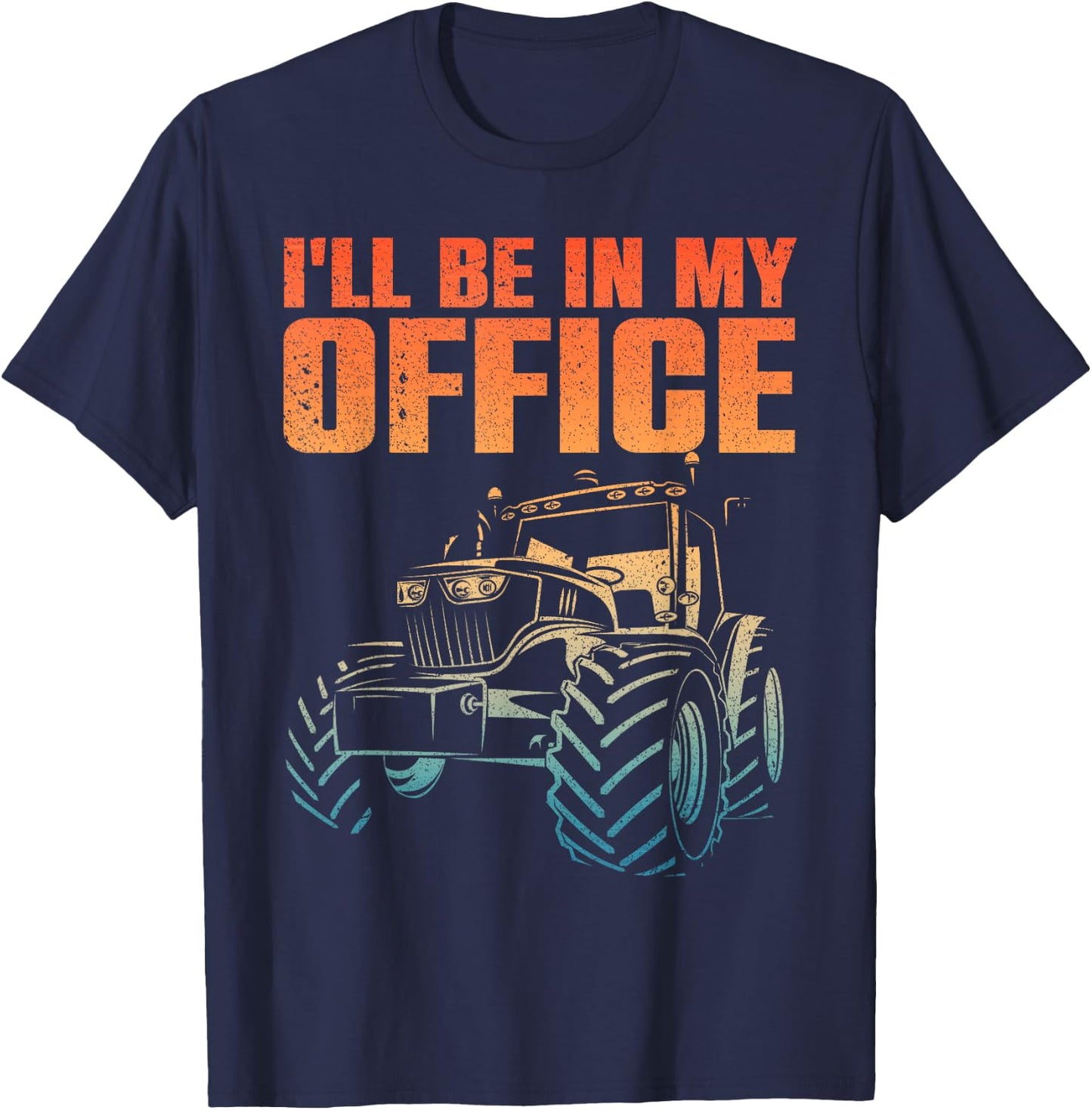 Best Tractor Women Farming Agriculture Office Farmer T-Shirt - T-Shirt | Navy