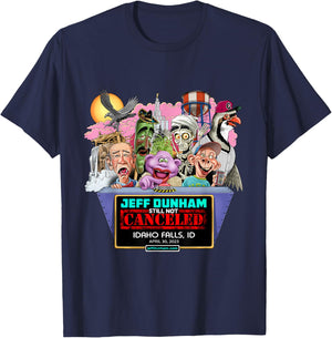 Jeff Dunham Idaho Falls, ID (2023) T-Shirt - T-Shirt | Navy