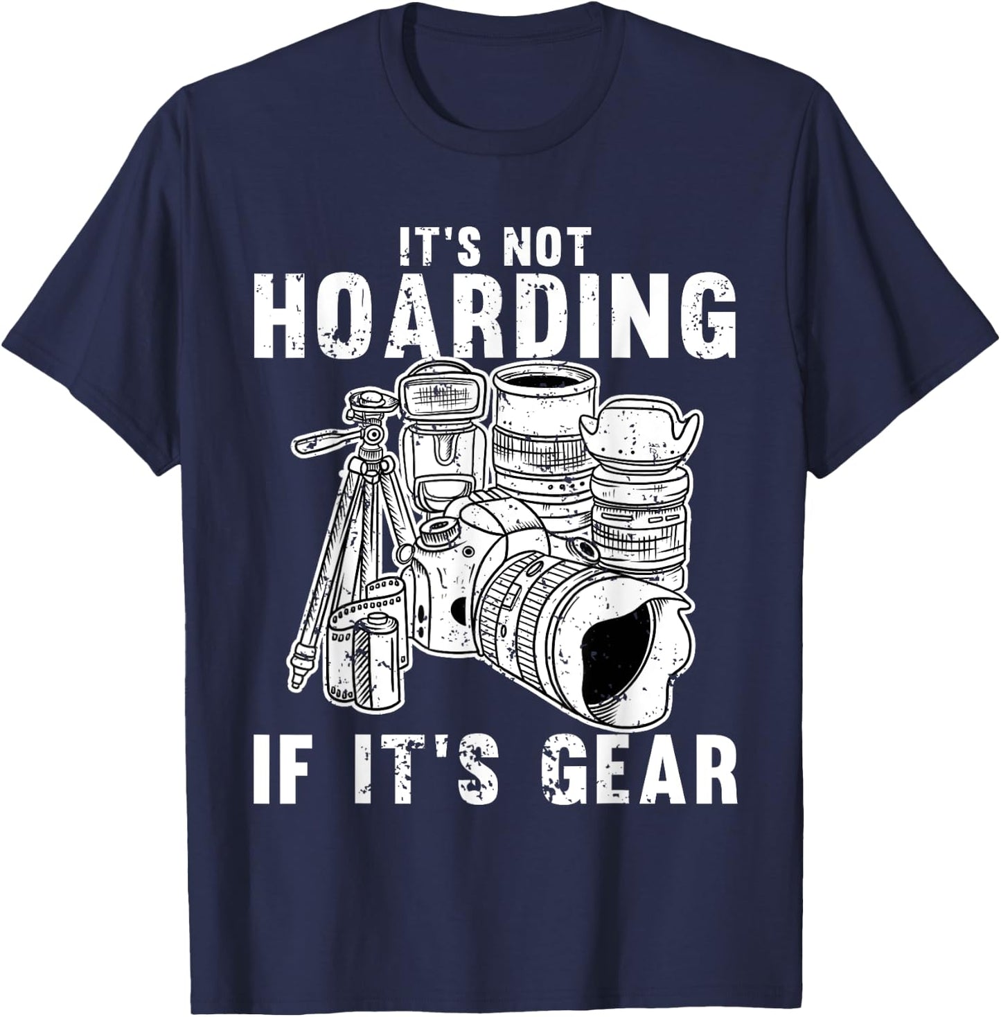 Cool Photography Women Photographer Camera Gear Lens T-Shirt - T-Shirt | Navy