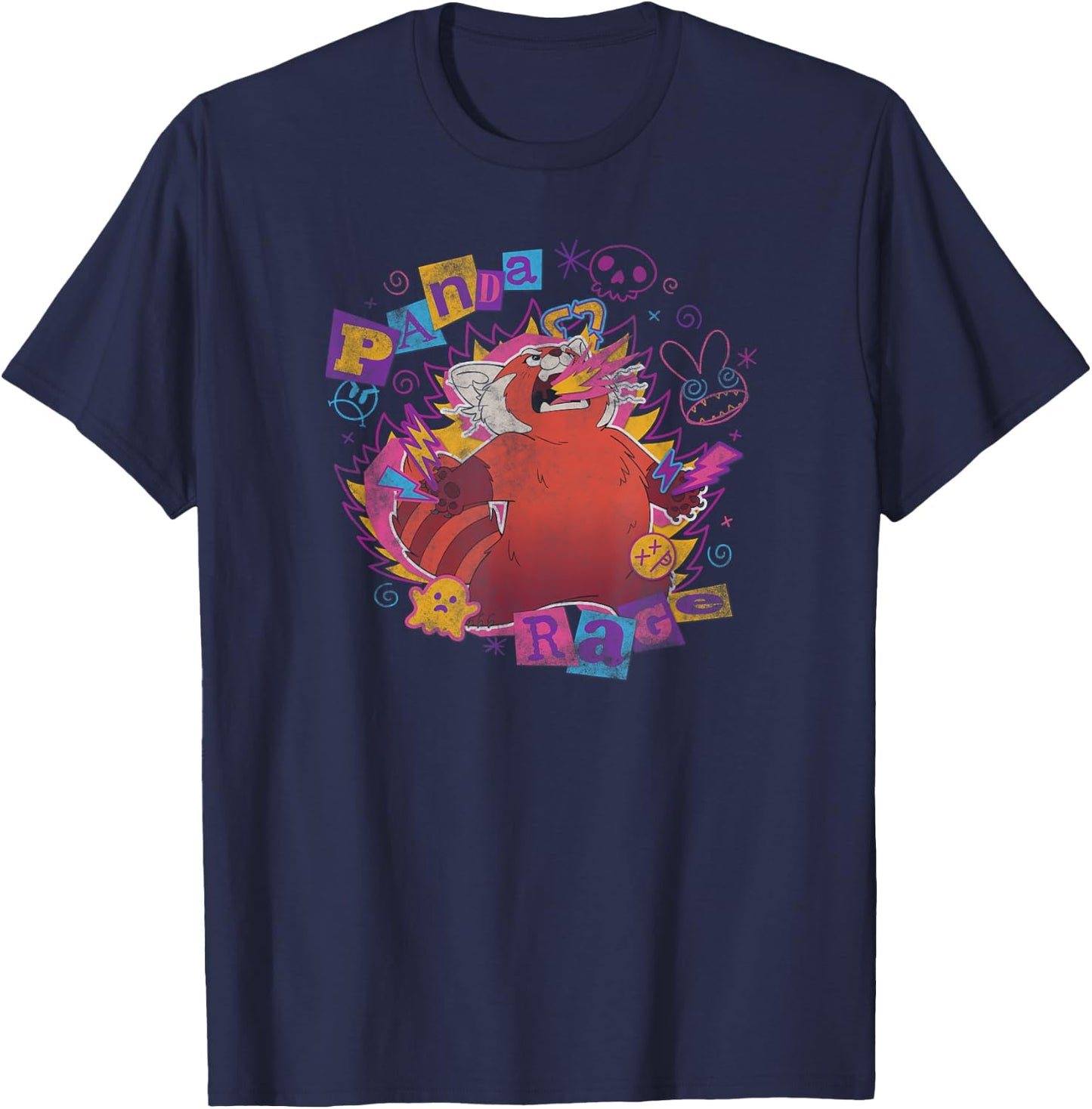 Disney Pixar Turning Red Mei Comic Panda Rage T-Shirt - T-Shirt | Navy