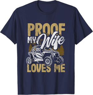 UTV My Wife Loves Me Funny Side By Side ATV T-Shirt - T-Shirt | Navy