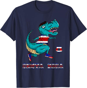 Costa Rica Costa Rican Soccer Team T-Rex Costa Rica Flag T-Shirt - T-Shirt | Navy