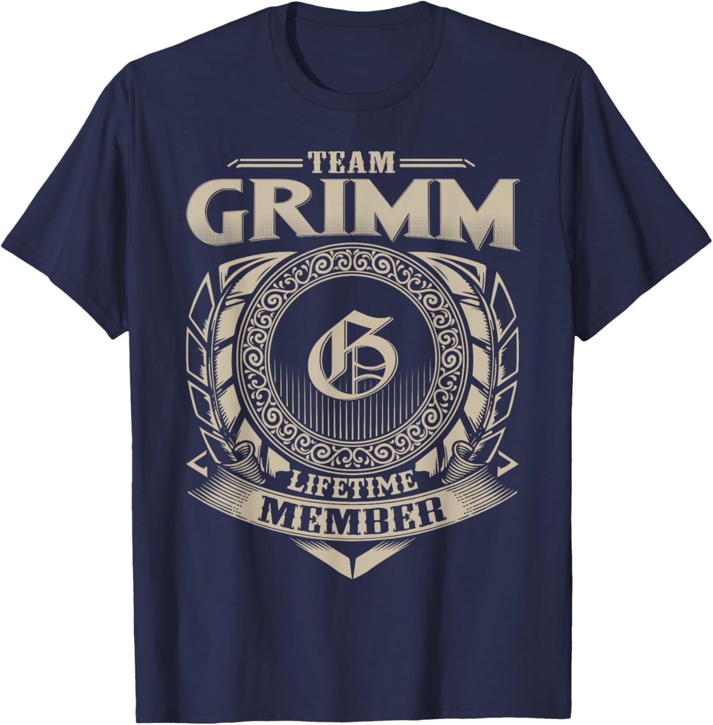 Team GRIMM Lifetime Member Vintage GRIMM Family T-Shirt - T-Shirt | Navy