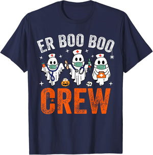 Emergency Room Nurse Crew Funny Halloween ER Nurse Costume T-Shirt - T-Shirt | Navy
