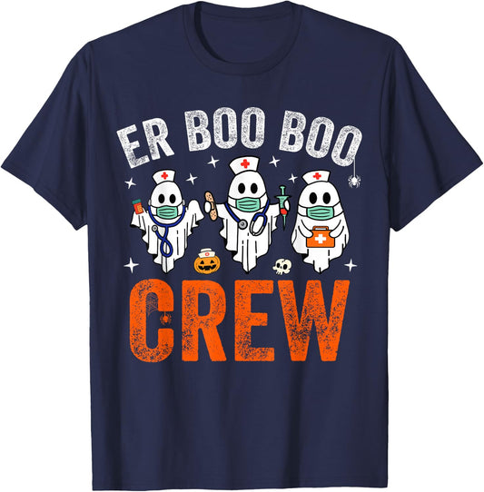 Emergency Room Nurse Crew Funny Halloween ER Nurse Costume T-Shirt - T-Shirt | Navy