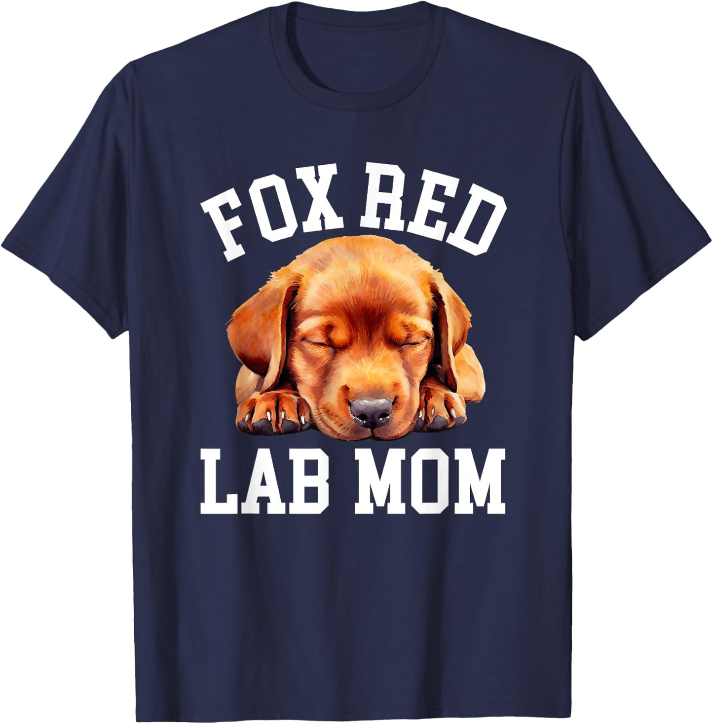 Fox Red Lab Mom Women Labrador Retriever T-Shirt - T-Shirt | Navy