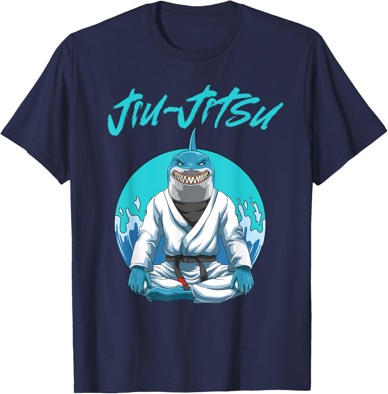 The Ground Is My Ocean Jiu Jitsu Shark T-Shirt - T-Shirt | Navy