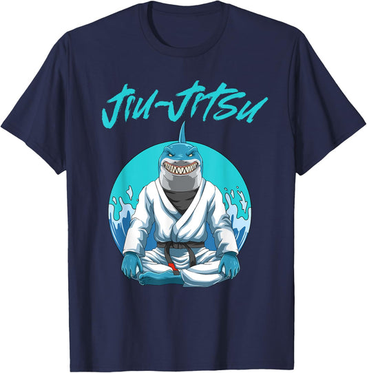 The Ground Is My Ocean Jiu Jitsu Shark T-Shirt - T-Shirt | Navy