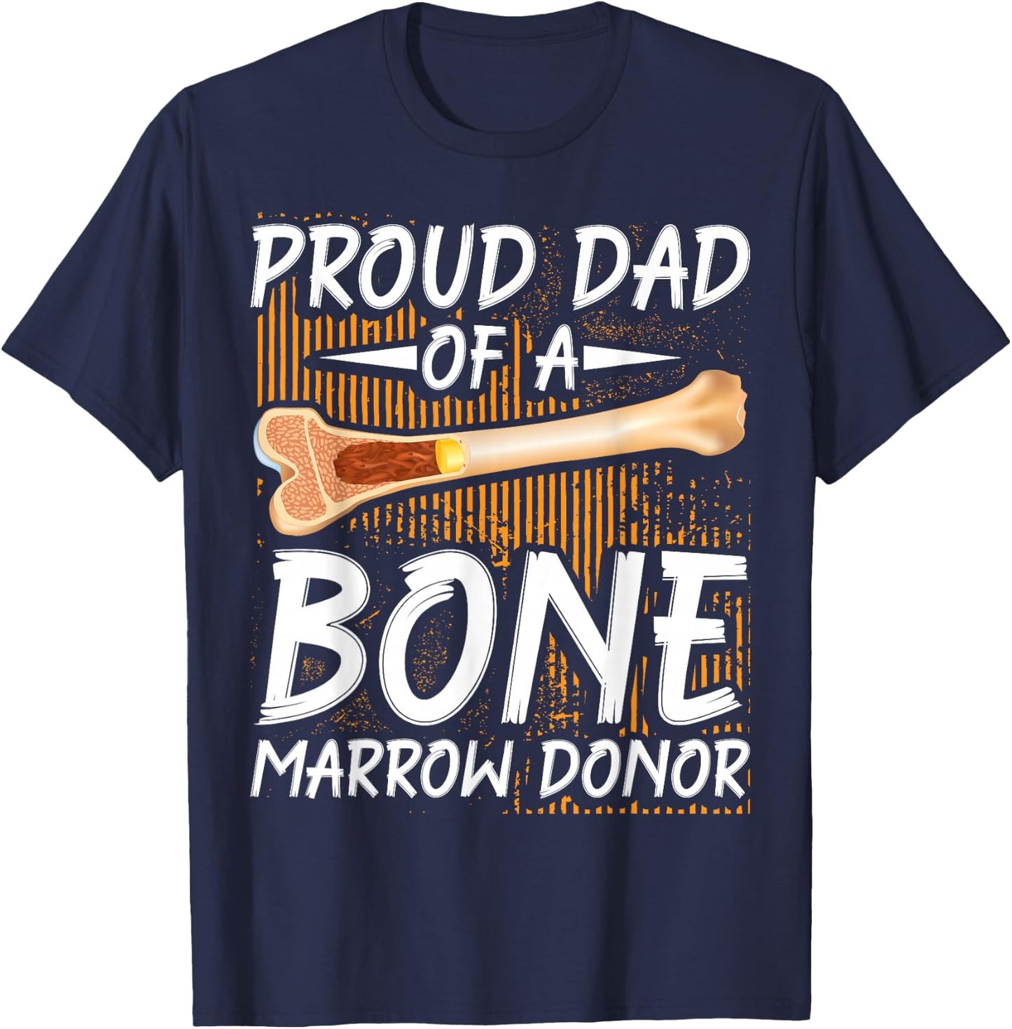 Bone Marrow Transplant Warrior Bone Marrow Donor T-Shirt - T-Shirt | Navy