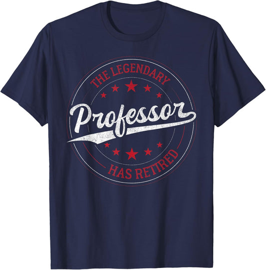 The Legendary Professor in Retirement T-Shirt - T-Shirt | Navy