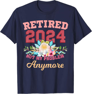 Retirement Gifts 2024 Retired 2024 Women T-Shirt - T-Shirt | Navy