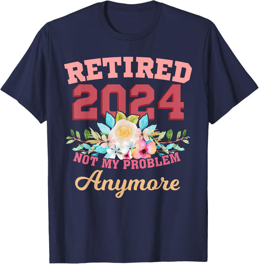 Retirement Gifts 2024 Retired 2024 Women T-Shirt - T-Shirt | Navy
