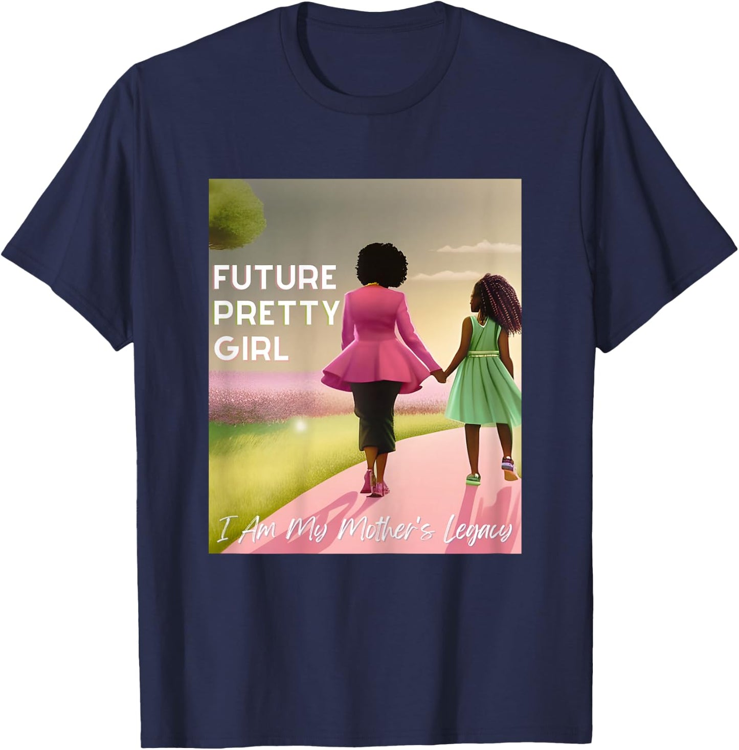 Future Pretty Girl | First Black Sorority 08 T-Shirt - T-Shirt | Navy