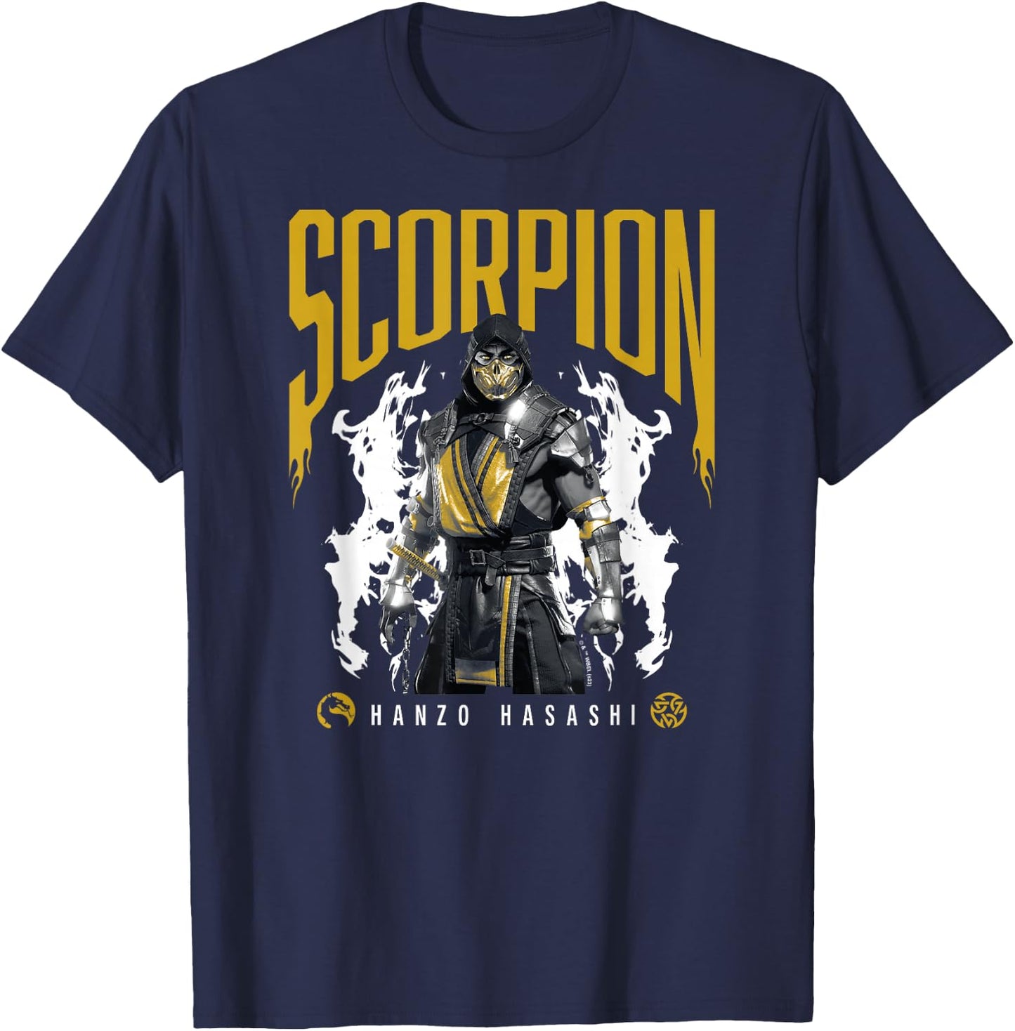 Mortal Kombat - Scorpion Hanzo Hasashi T-Shirt - T-Shirt | Navy