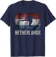 Netherlands Flag Soccer Holland Dutch Football Vintage T-Shirt - T-Shirt | Navy