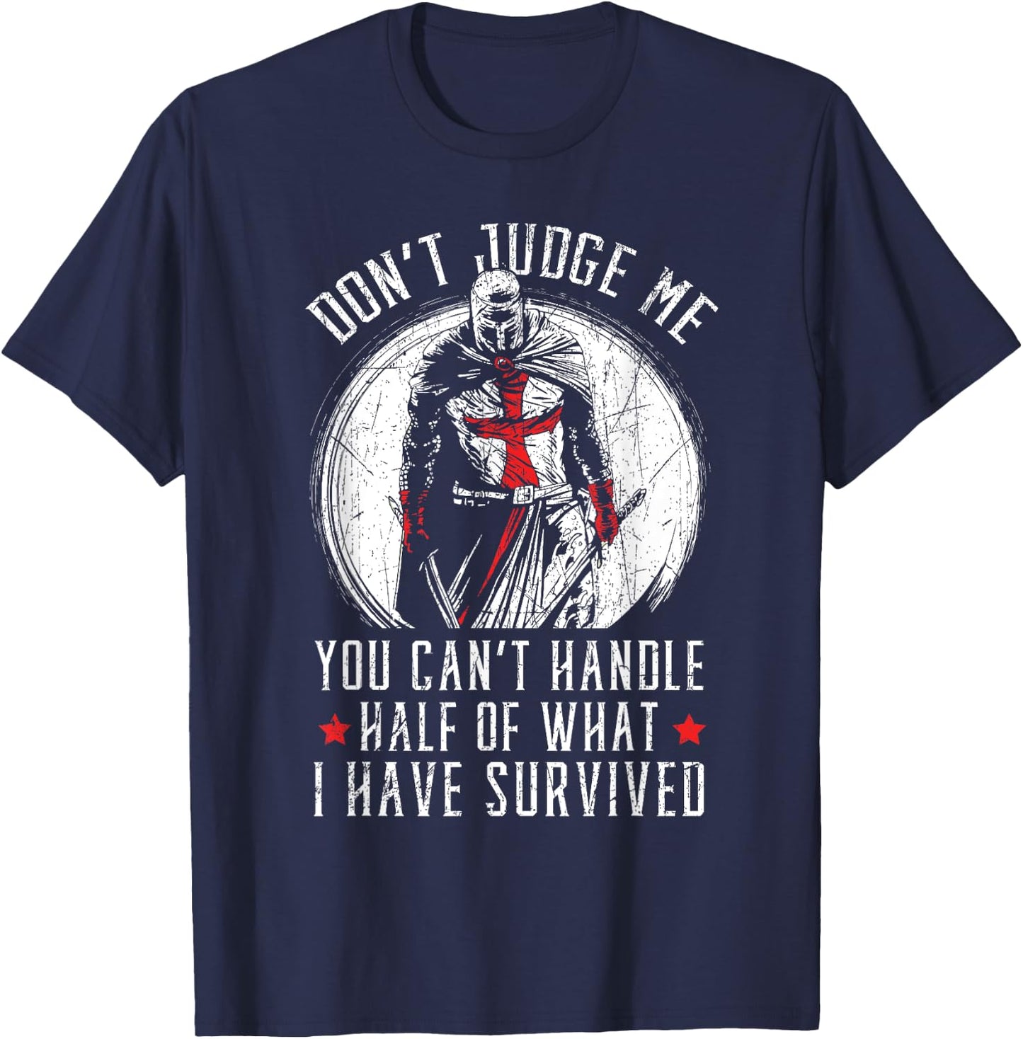 Knight Lover Medieval Soldier Knighthood Warrior T-Shirt - T-Shirt | Navy