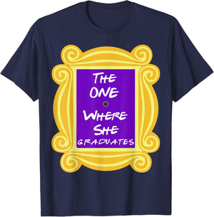 The One Where She Graduates T-Shirt - T-Shirt | Navy