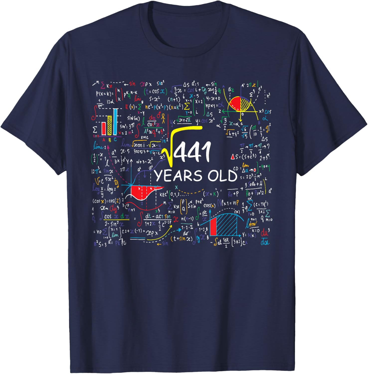 21st Birthday - Root of 441-21 Years Old T-Shirt - T-Shirt | Navy