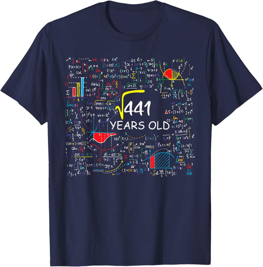 21st Birthday - Root of 441-21 Years Old T-Shirt - T-Shirt | Navy