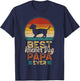 Best Wiener Dog Papa Ever, Father's Day, Dachshund Grandpa T-Shirt - T-Shirt | Navy