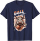 Funny Basketball Pig Ball Hog Gift Baller Player Athlete T-Shirt - T-Shirt | Navy
