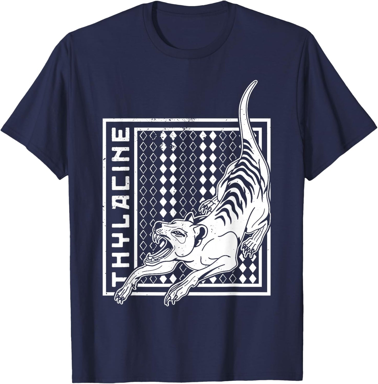Thylacine Tasmanian Biologist Nation Cynocephalus Tasmania T-Shirt - T-Shirt | Navy