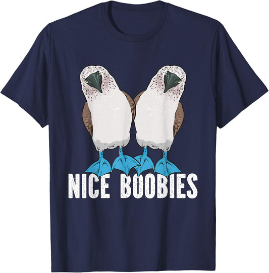 Blue-footed Booby Seabird Nice Boobies T-Shirt - T-Shirt | Navy
