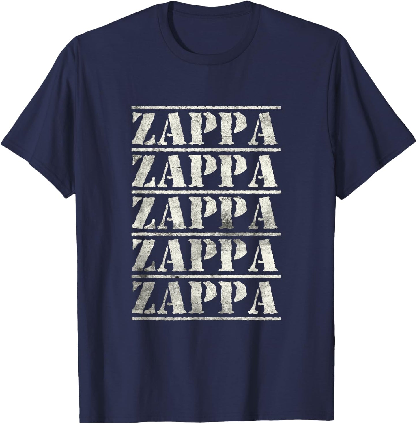 Love Heart Zappa Grunge Retro Vintage Style Black Zappa T-Shirt - T-Shirt | Navy