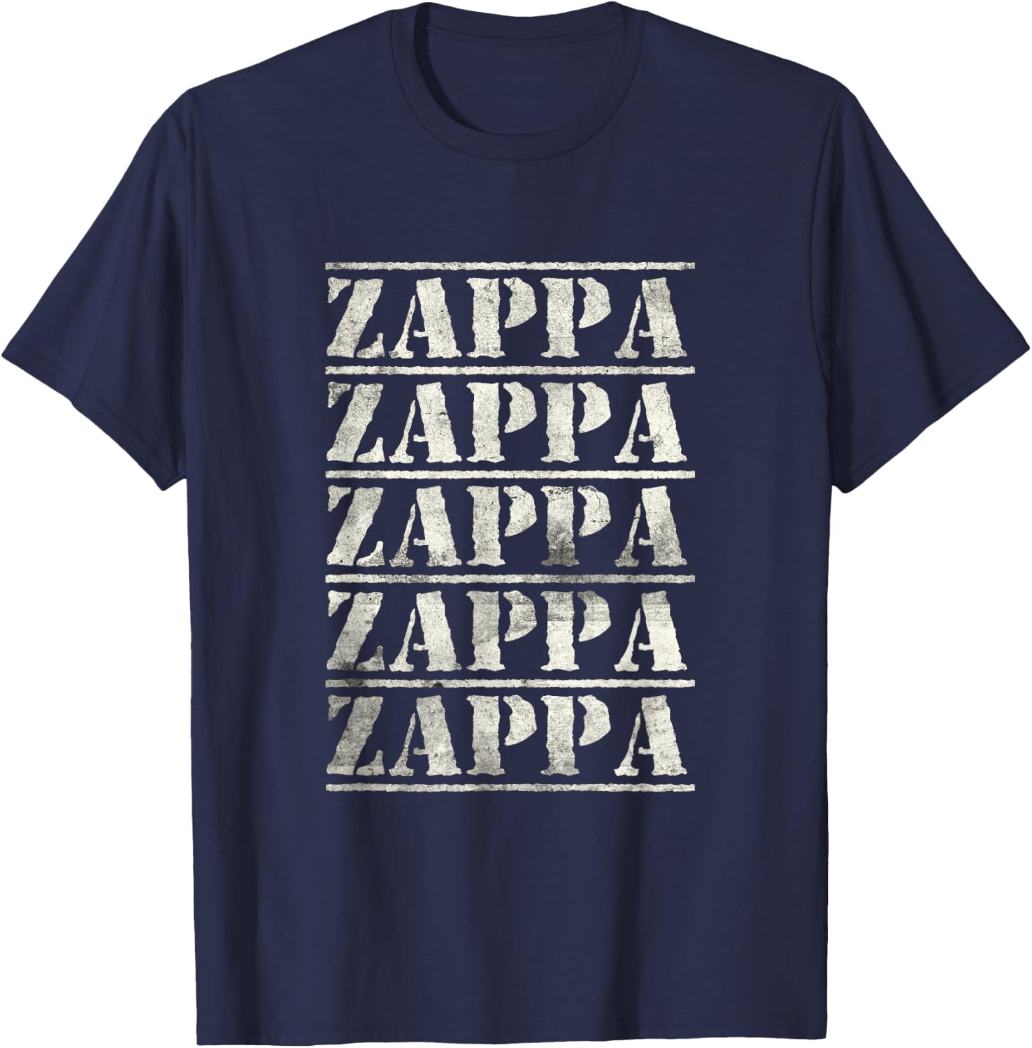 Love Heart Zappa Grunge Retro Vintage Style Black Zappa T-Shirt - T-Shirt | Navy