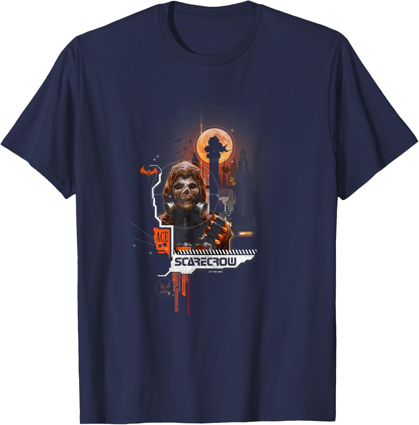 Batman: Arkham Knight Welcome To Gotham Scarecrow Ace T-Shirt - T-Shirt | Navy