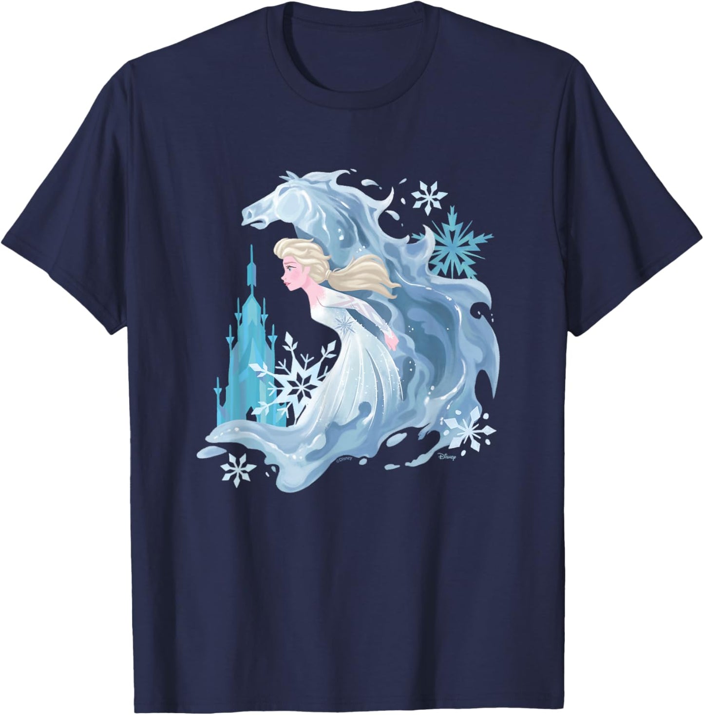 Frozen 2 - Elsa and Water Horse T-Shirt - T-Shirt | Navy