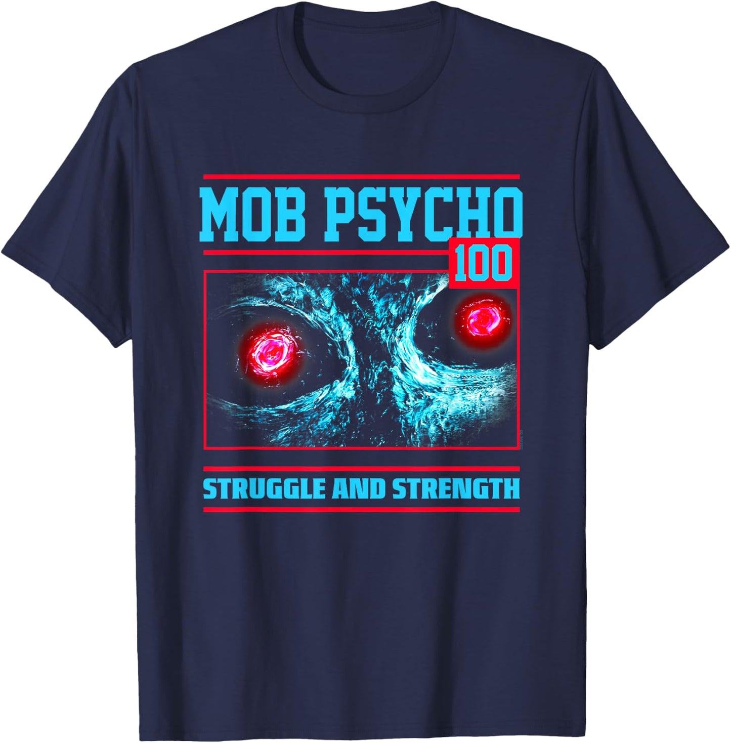 Mob Psycho 100 Struggle and Strength T-Shirt - T-Shirt | Navy
