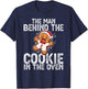 Christmas Baby Announcement Man Behind the Cookie Bump Dad T-Shirt - T-Shirt | Navy