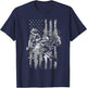 Freestyle Motocross American Flag I Motorcycle Supercross Women Men T-Shirt - T-Shirt | Navy