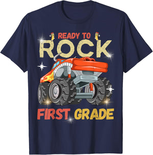 Ready to Rock First Grade First Day of First Grade for Kids T-Shirt - T-Shirt | Navy