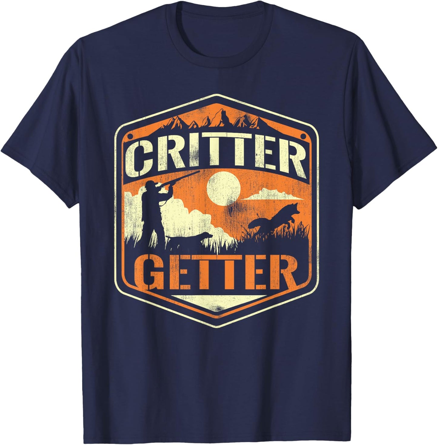 Critter Getter Hunter Hunting Squirrels Pest Control Gift T-Shirt - T-Shirt | Navy