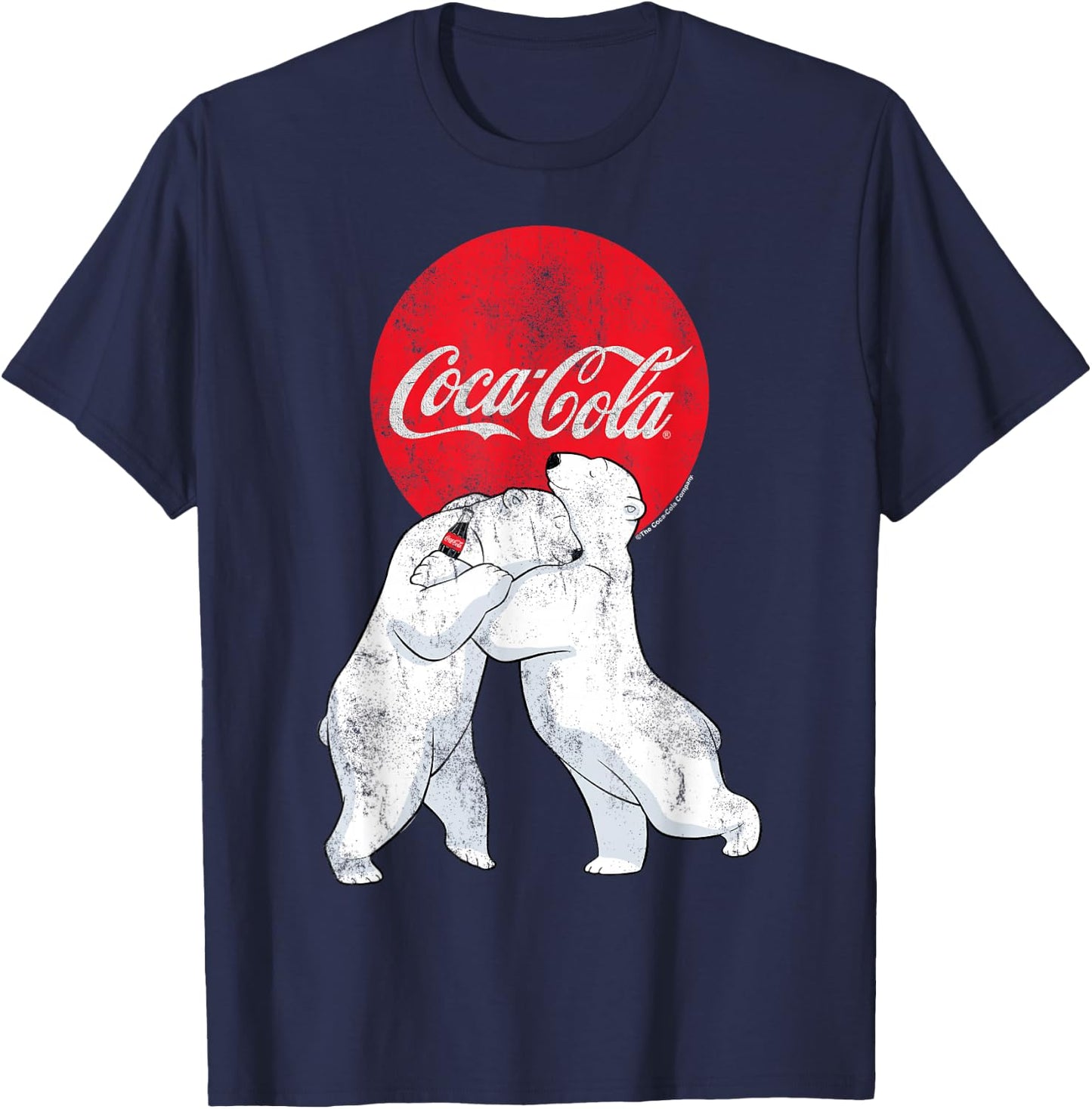 Coca-Cola Christmas Polar Bears Classic Logo T-Shirt - T-Shirt | Navy