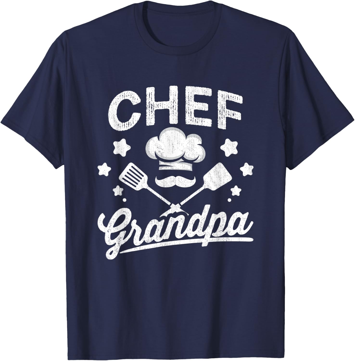 Chef Grandpa Head Chef Cook Cooking Sous Chef Cuisine T-Shirt - T-Shirt | Navy
