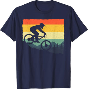 Funny Mountain Bike Art Women Mountainbike Rider T-Shirt - T-Shirt | Navy