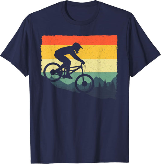 Funny Mountain Bike Art Women Mountainbike Rider T-Shirt - T-Shirt | Navy