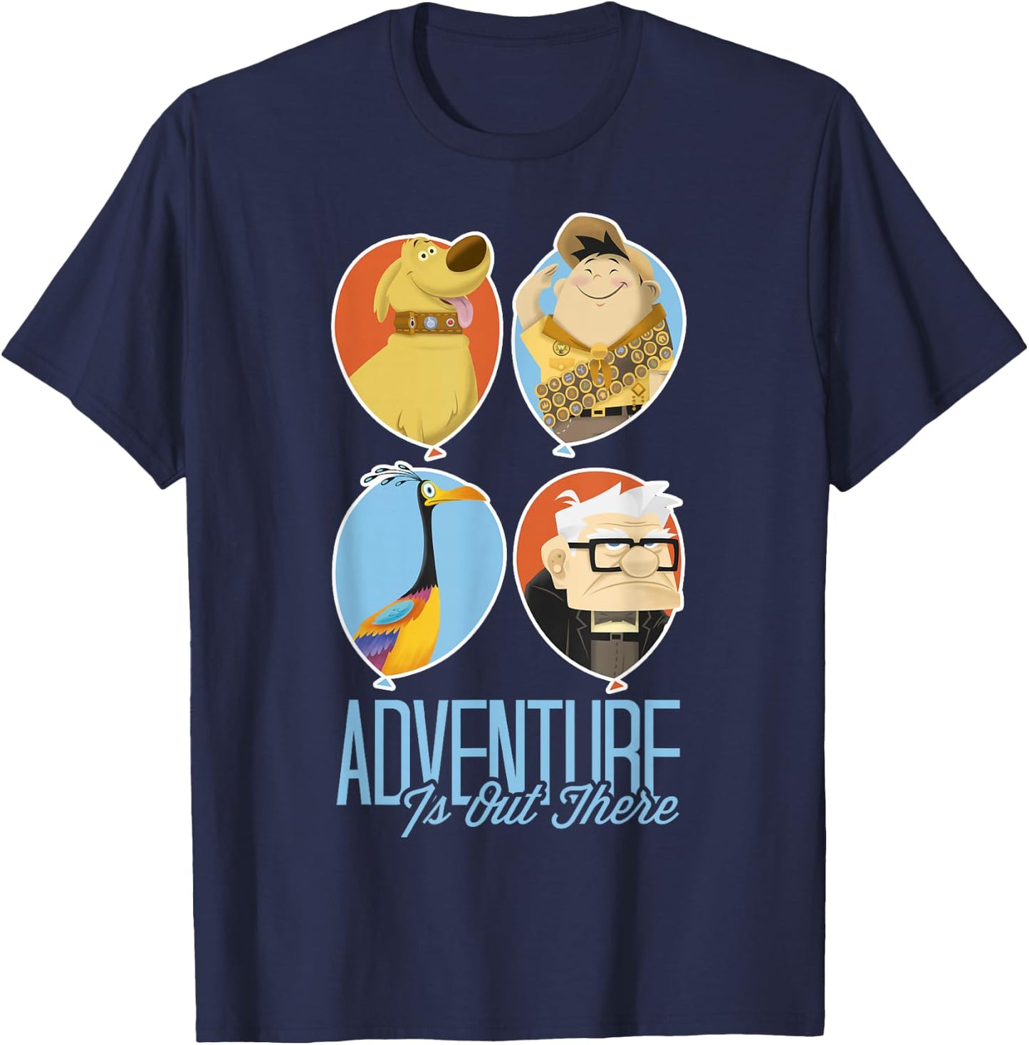 Disney Pixar Up Adventure Is Out There Four Balloons T-Shirt - T-Shirt | Navy