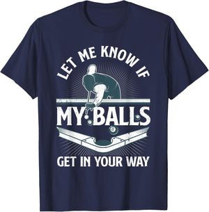 Funny Billiards Design Women Billiard Pool Player T-Shirt - T-Shirt | Navy