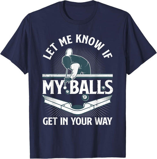 Funny Billiards Design Women Billiard Pool Player T-Shirt - T-Shirt | Navy