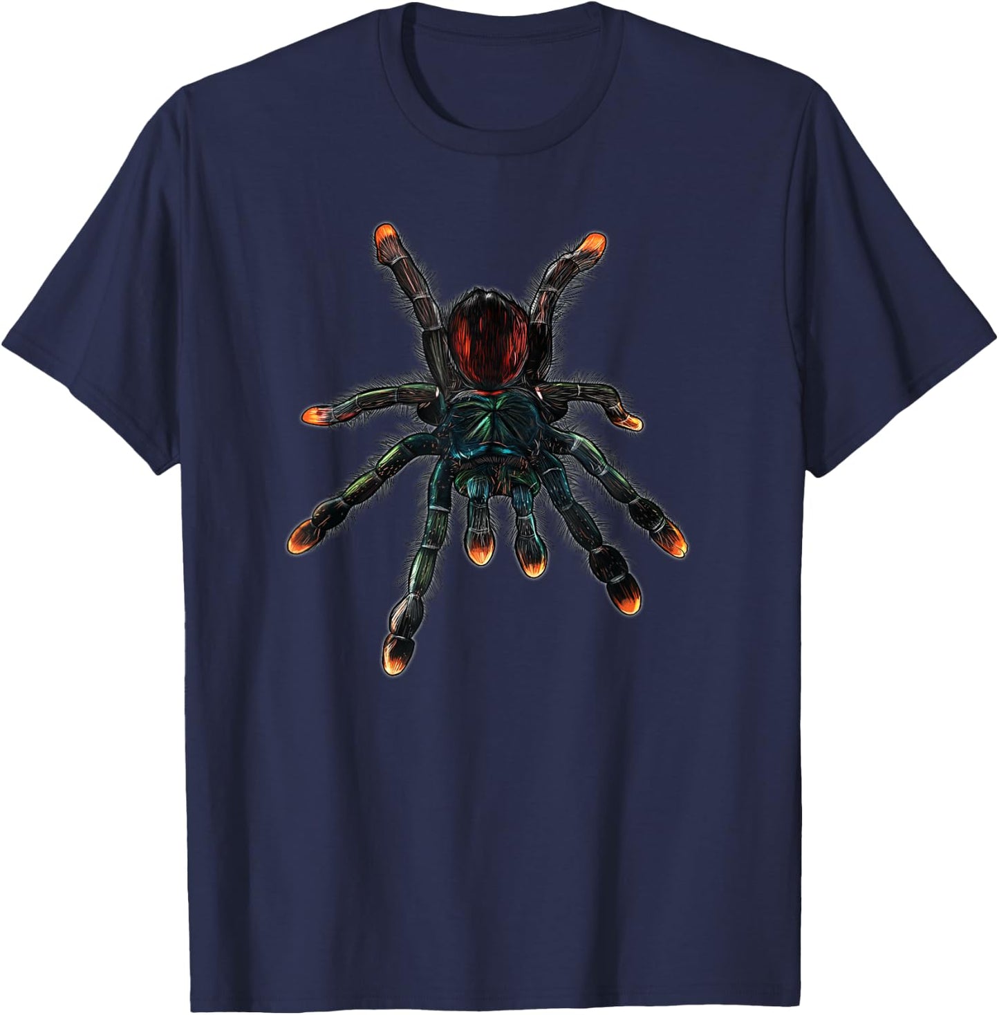 Pinktoe Tarantula Spider | Arachnid Poecilotheria Pet Lovers T-Shirt - T-Shirt | Navy