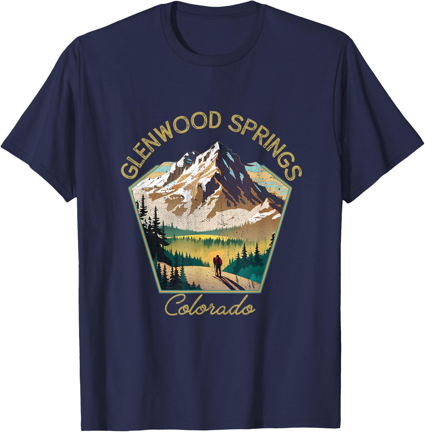 Glenwood Springs Retro Clothing - Glenwood Springs Souvenir T-Shirt - T-Shirt | Navy