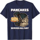 Pancakes Served All Day Football Offensive Lineman Pancake T-Shirt - T-Shirt | Navy