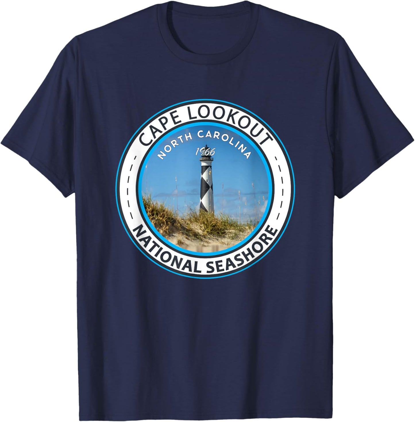 Cape Lookout National Seashore North Carolina Vintage T-Shirt - T-Shirt | Navy