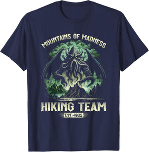 Cthulhu Mountains Of Madness Hiking Team, Cosmic Horror T-Shirt - T-Shirt | Navy